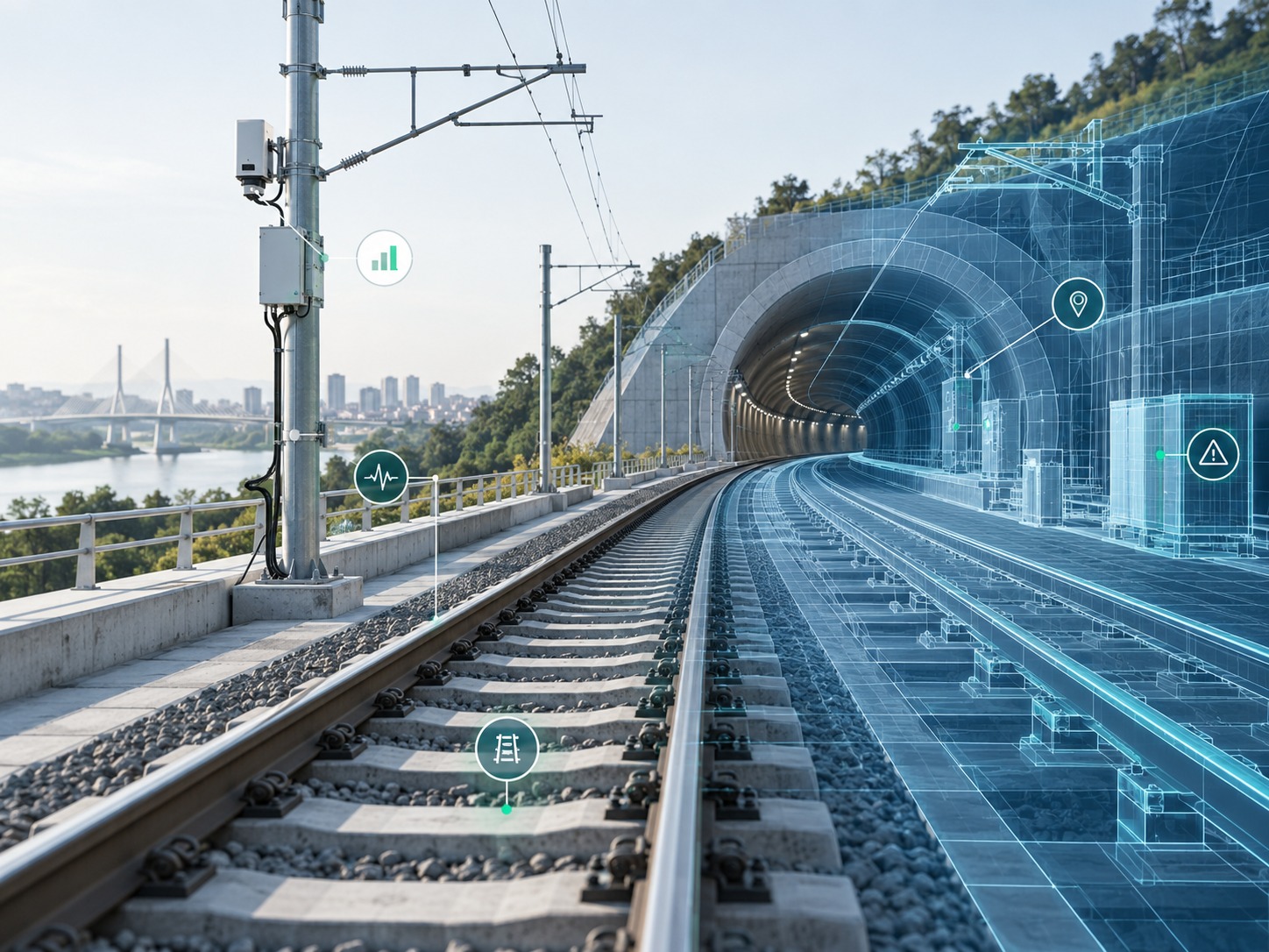 Infrastructure ferroviaire et tunnel enrichis par une représentation BIM